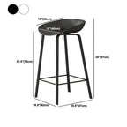 Contemporary Black Metal Sleek Design Ergonomic Bar Stool
