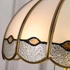 Nordic Dome Frosted Glass Table Lamp with Brass Base