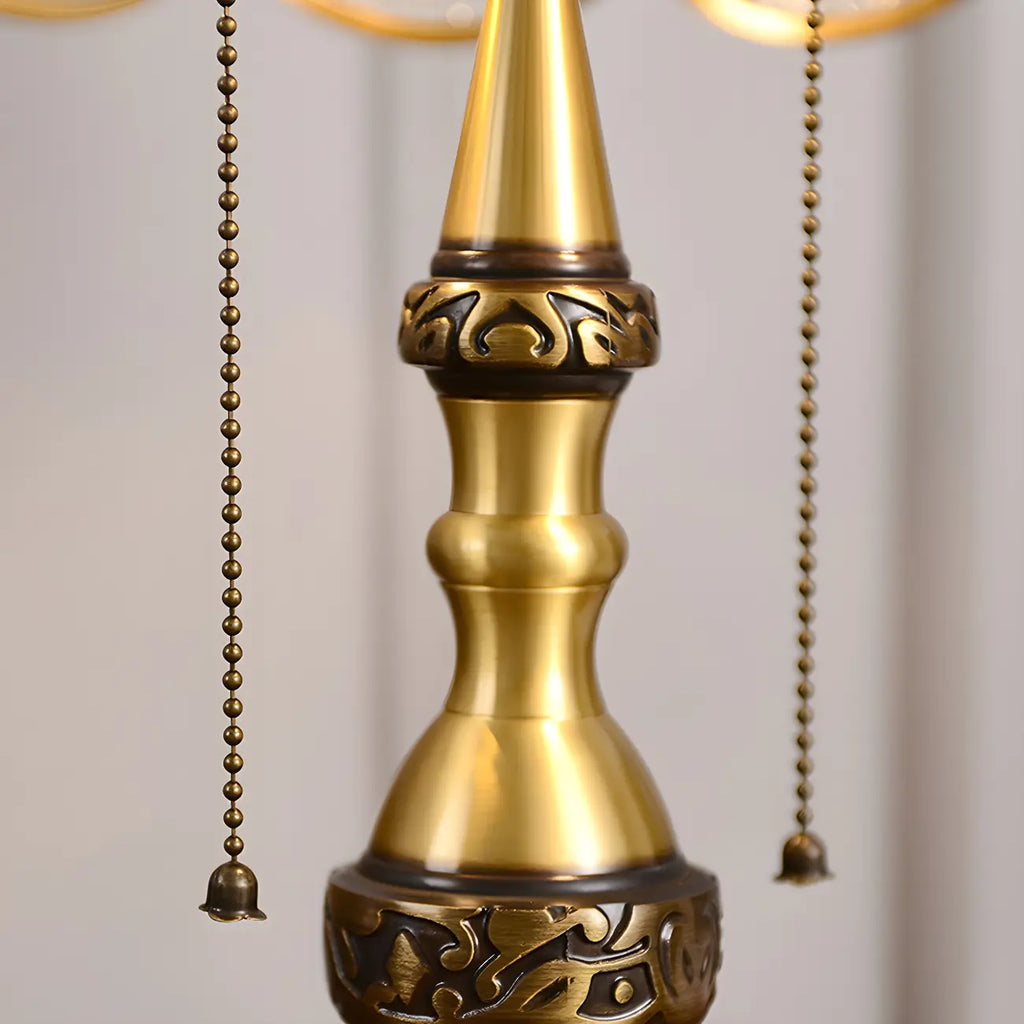Nordic Dome Frosted Glass Table Lamp with Brass Base