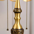 Nordic Dome Frosted Glass Table Lamp with Brass Base