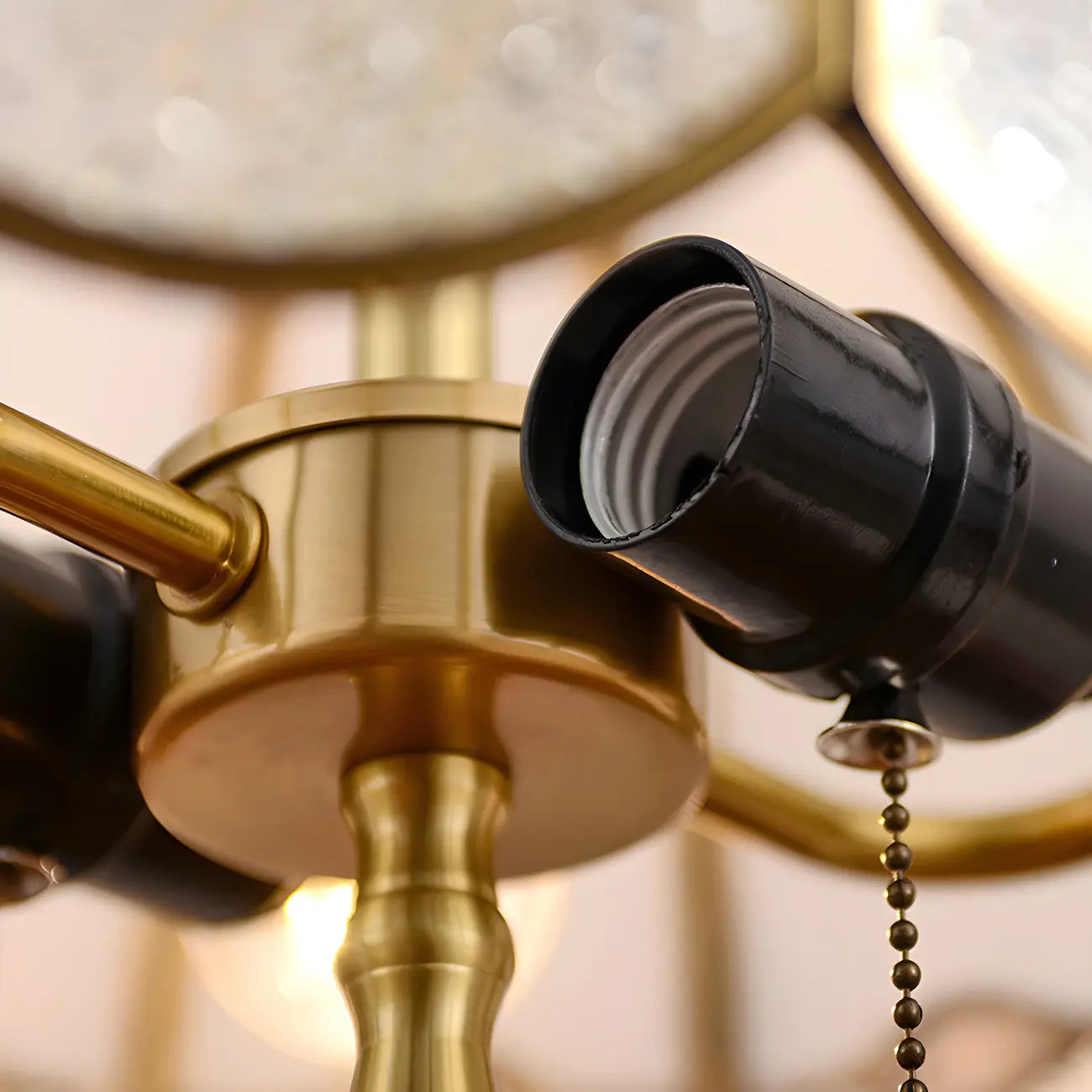 Nordic Dome Frosted Glass Table Lamp with Brass Base
