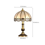 Nordic Dome Frosted Glass Table Lamp with Brass Base