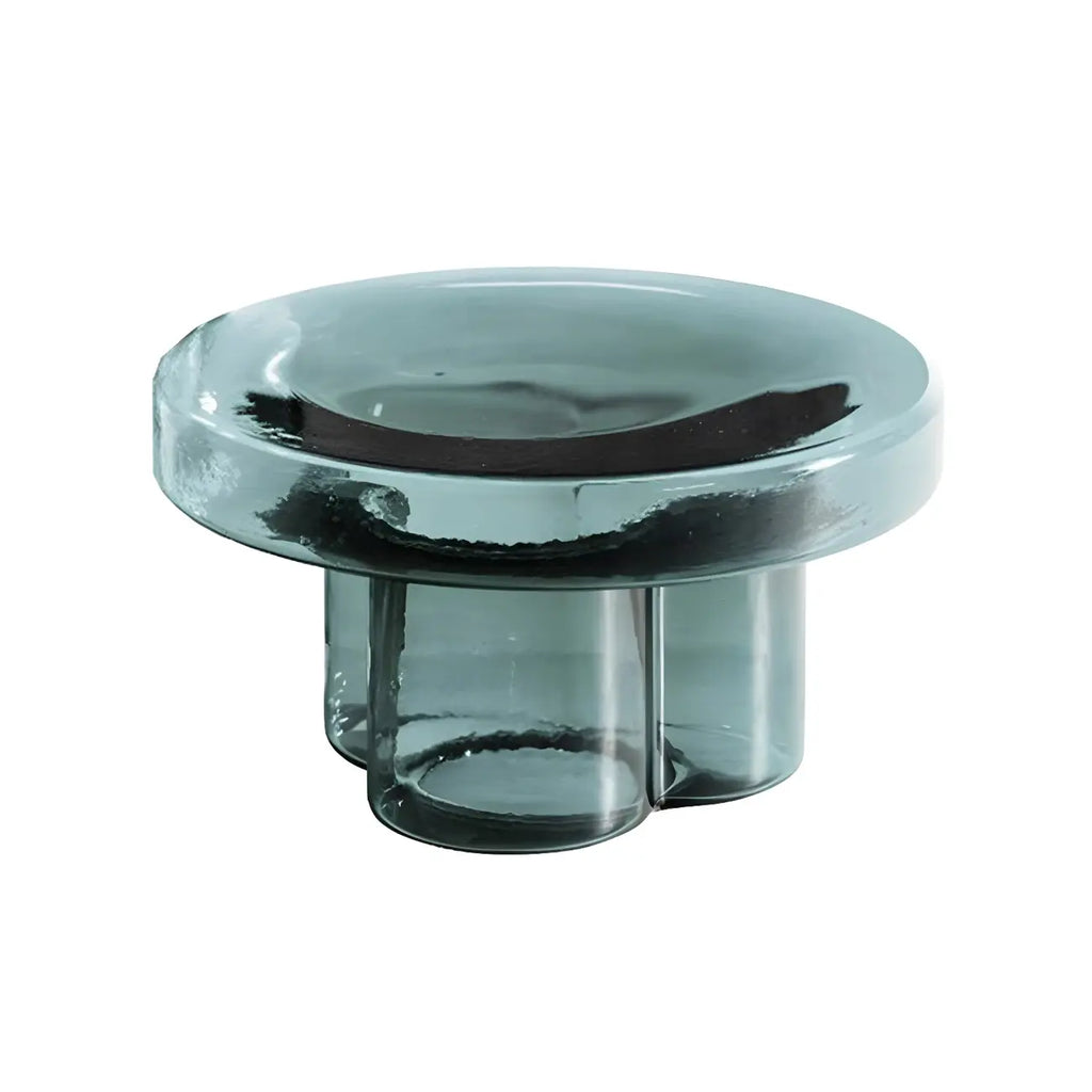 Simple Modern Round Clear Glass Coffee Table