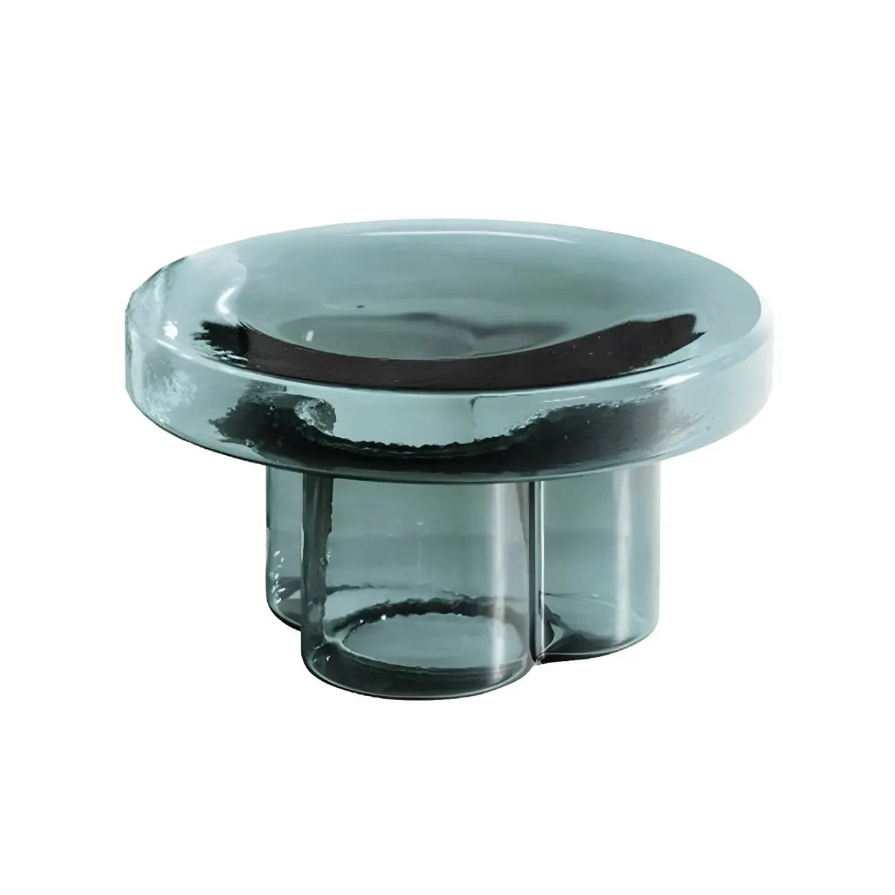 Simple Modern Round Clear Glass Coffee Table