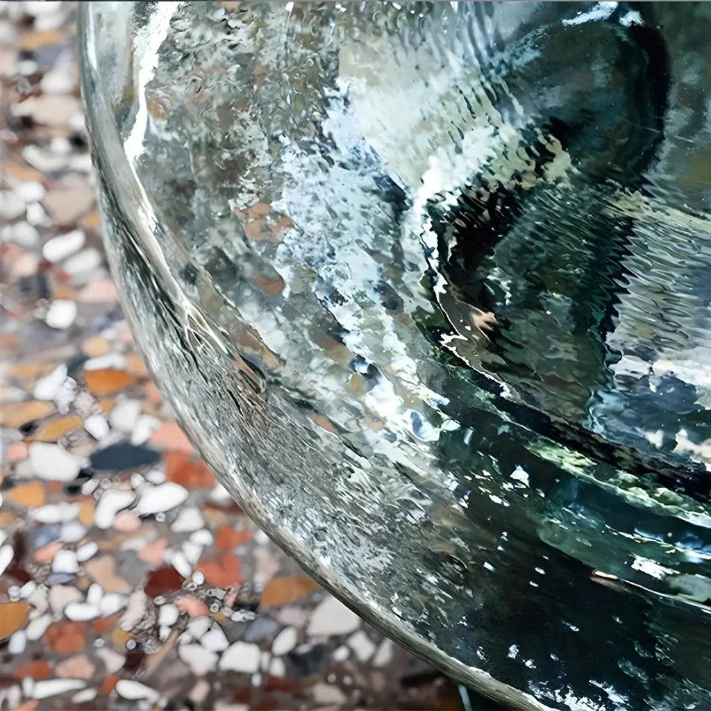 Simple Modern Round Clear Glass Coffee Table