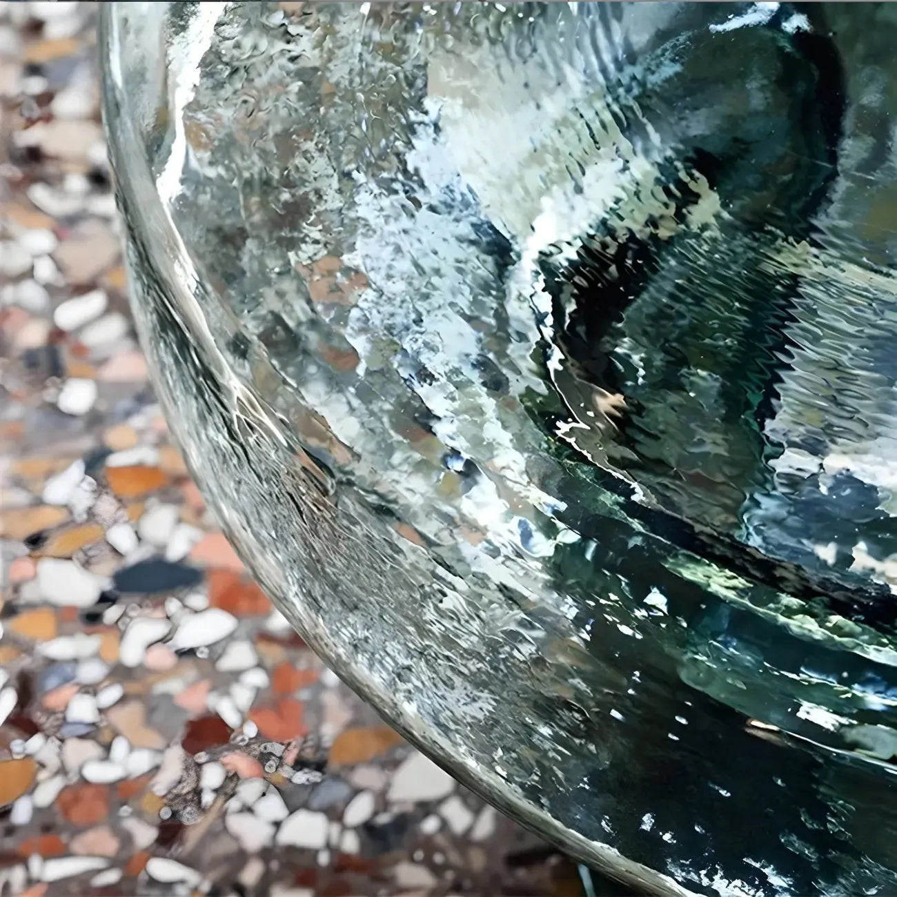Simple Modern Round Clear Glass Coffee Table