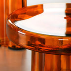 Simple Modern Round Clear Glass Coffee Table