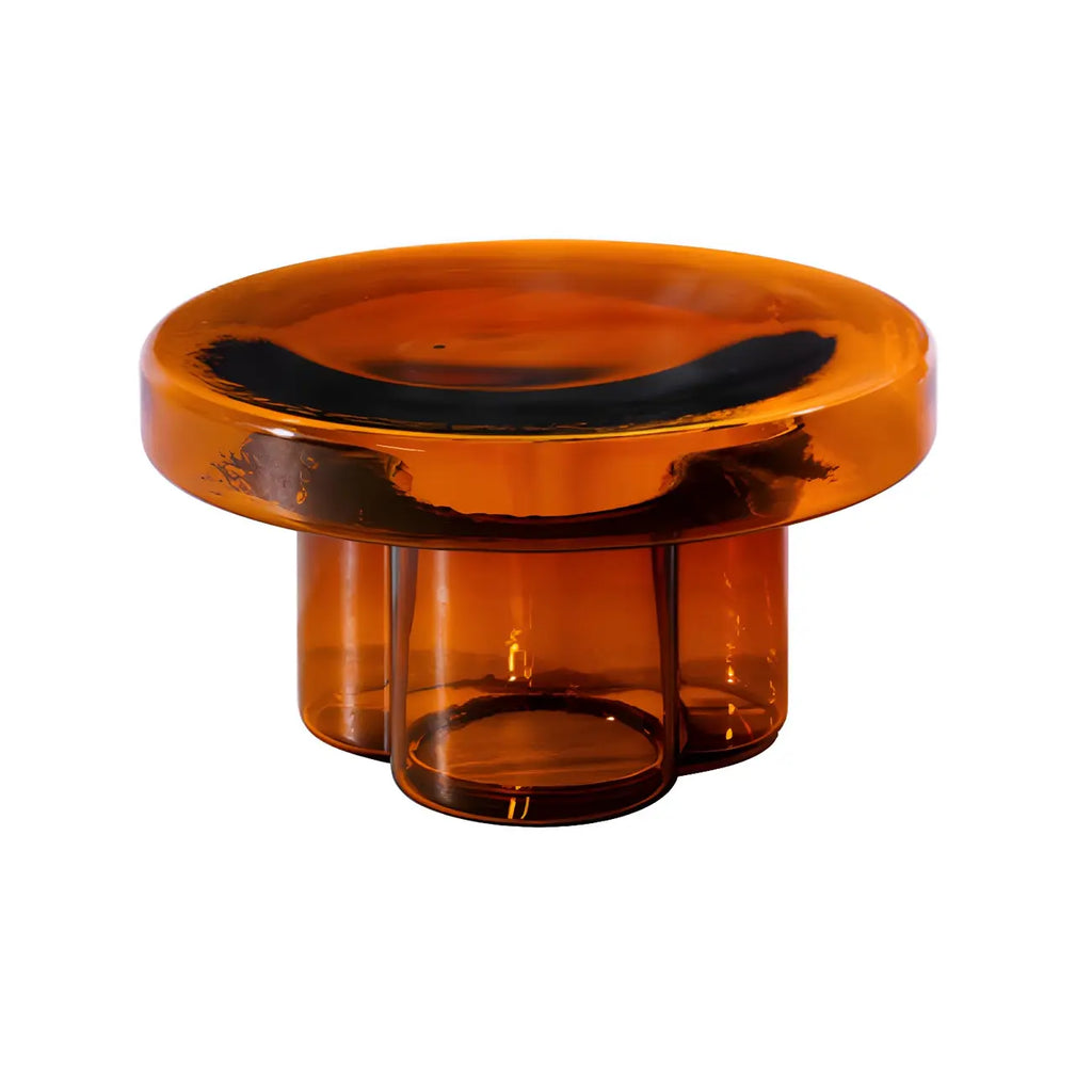 Simple Modern Round Clear Glass Coffee Table