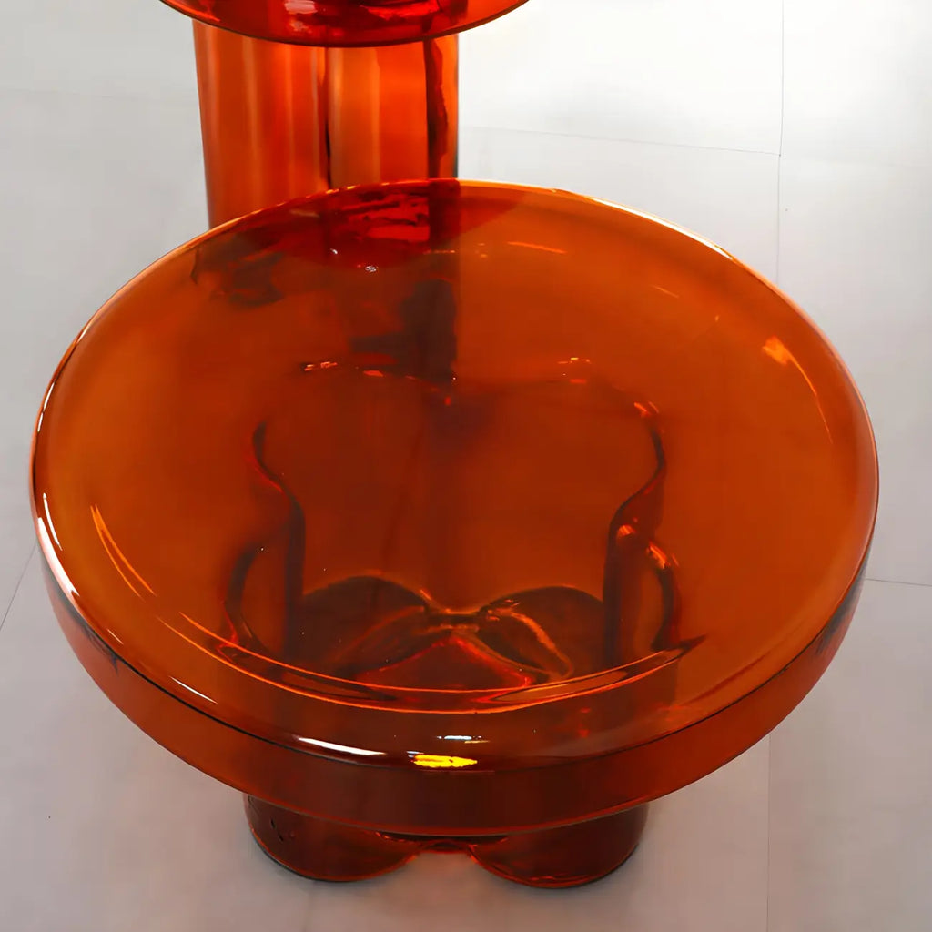 Simple Modern Round Clear Glass Coffee Table