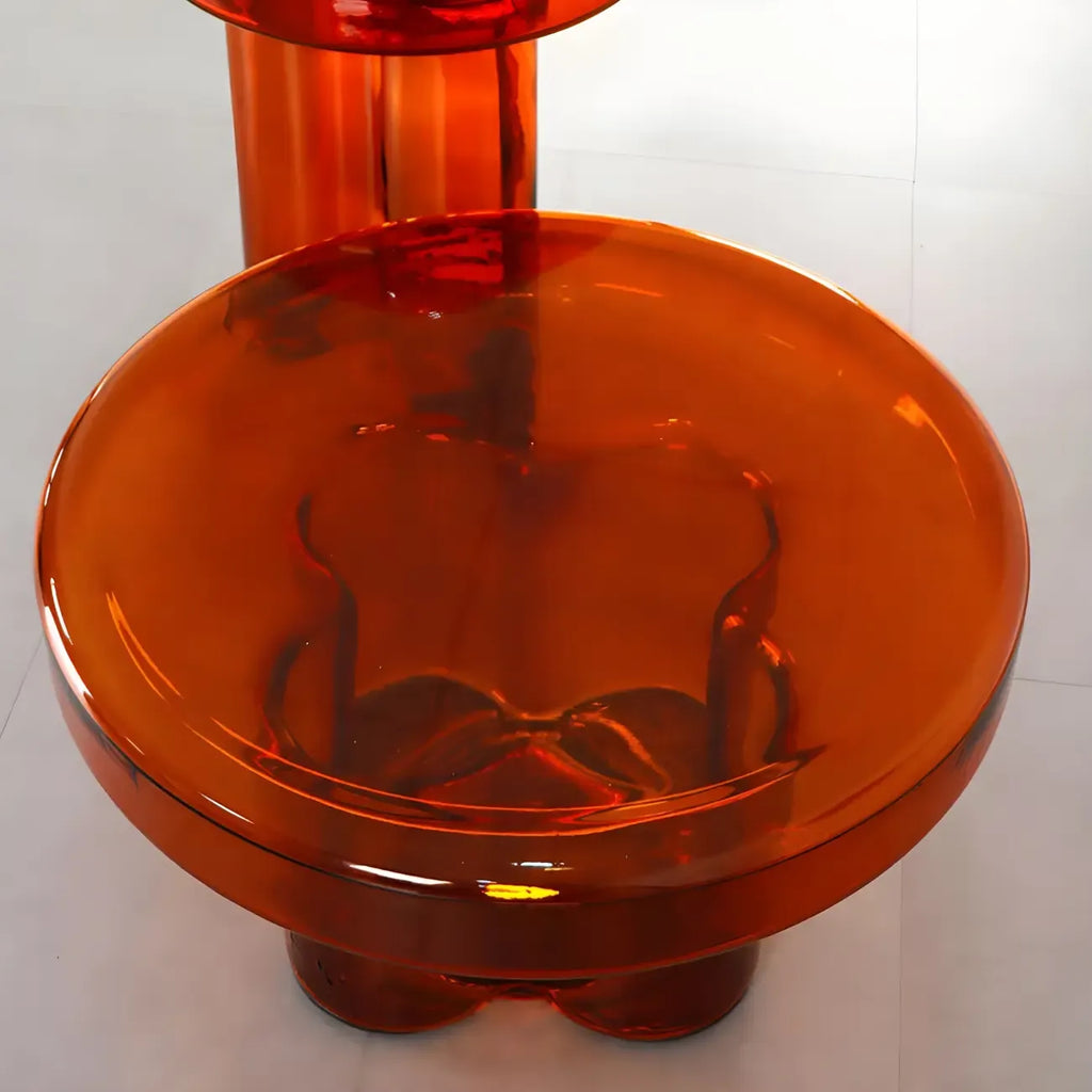 Simple Modern Round Clear Glass Coffee Table
