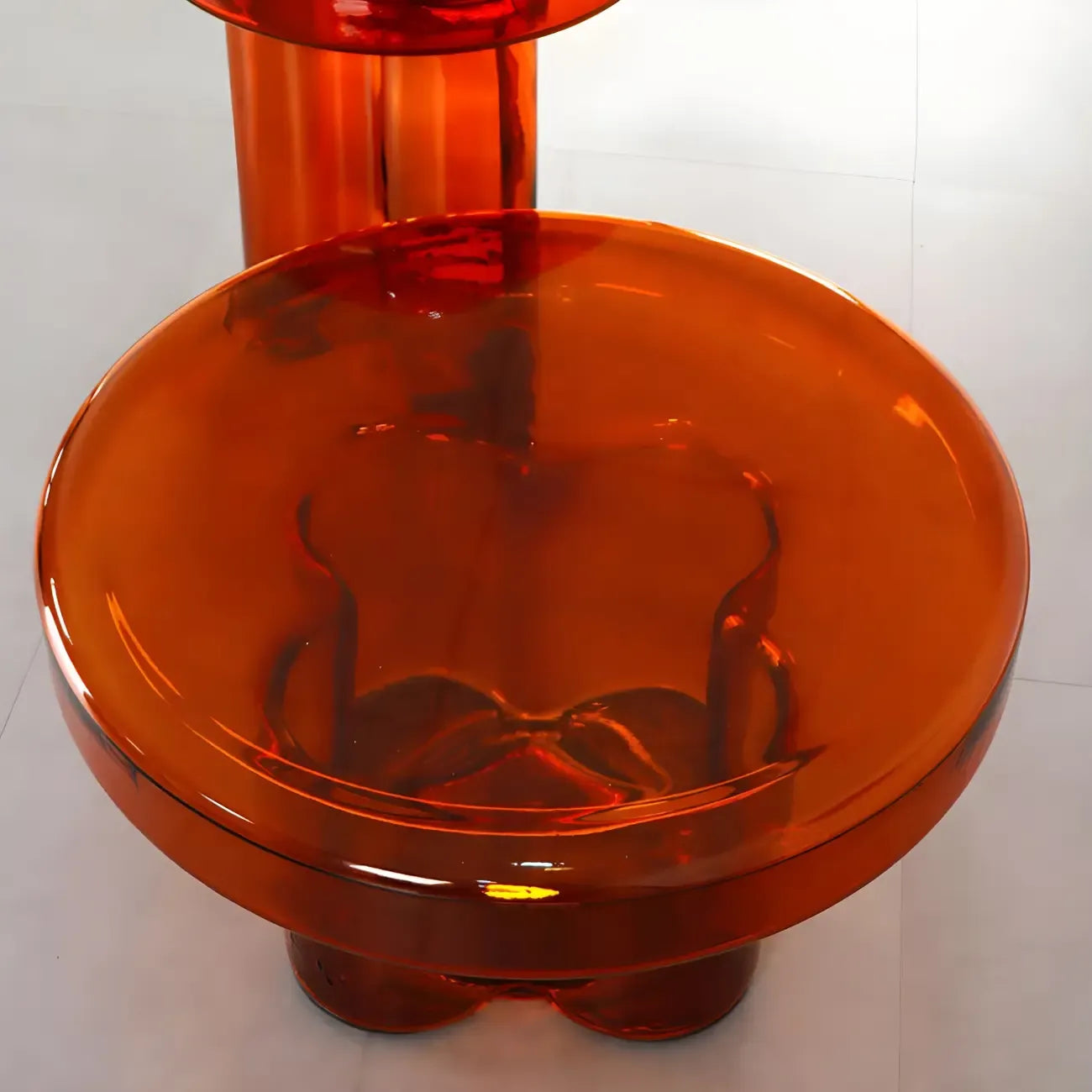 Simple Modern Round Clear Glass Coffee Table