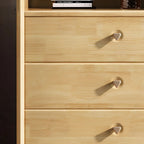 Durable Low Rubberwood Bachelor Chest in Nut-Brown