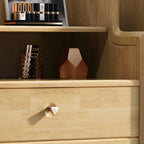 Durable Low Rubberwood Bachelor Chest in Nut-Brown