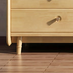 Durable Low Rubberwood Bachelor Chest in Nut-Brown