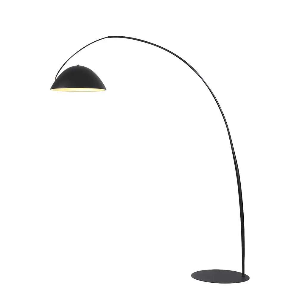 Black Metal Fishing Line Cone Floor Lamp