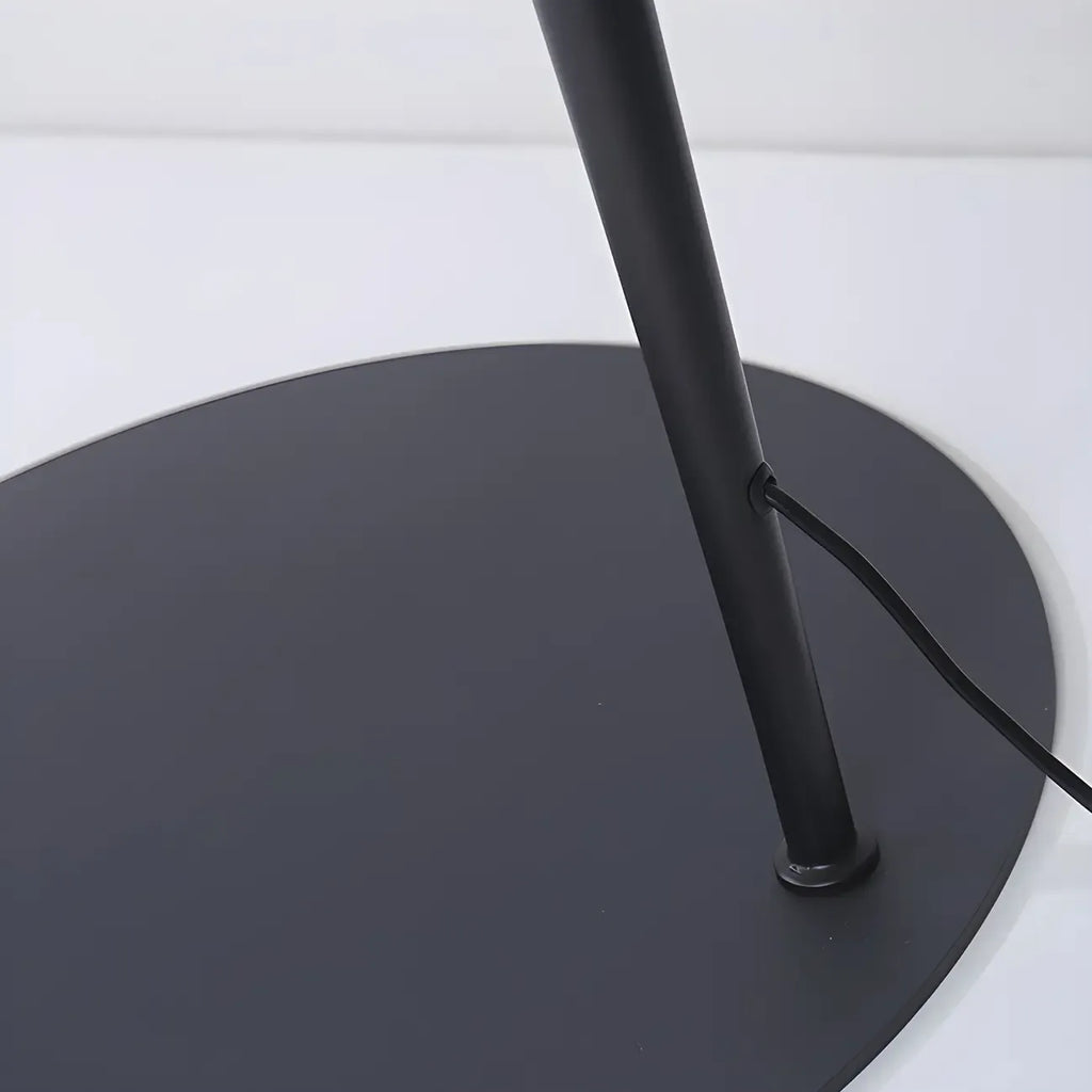 Black Metal Fishing Line Cone Floor Lamp