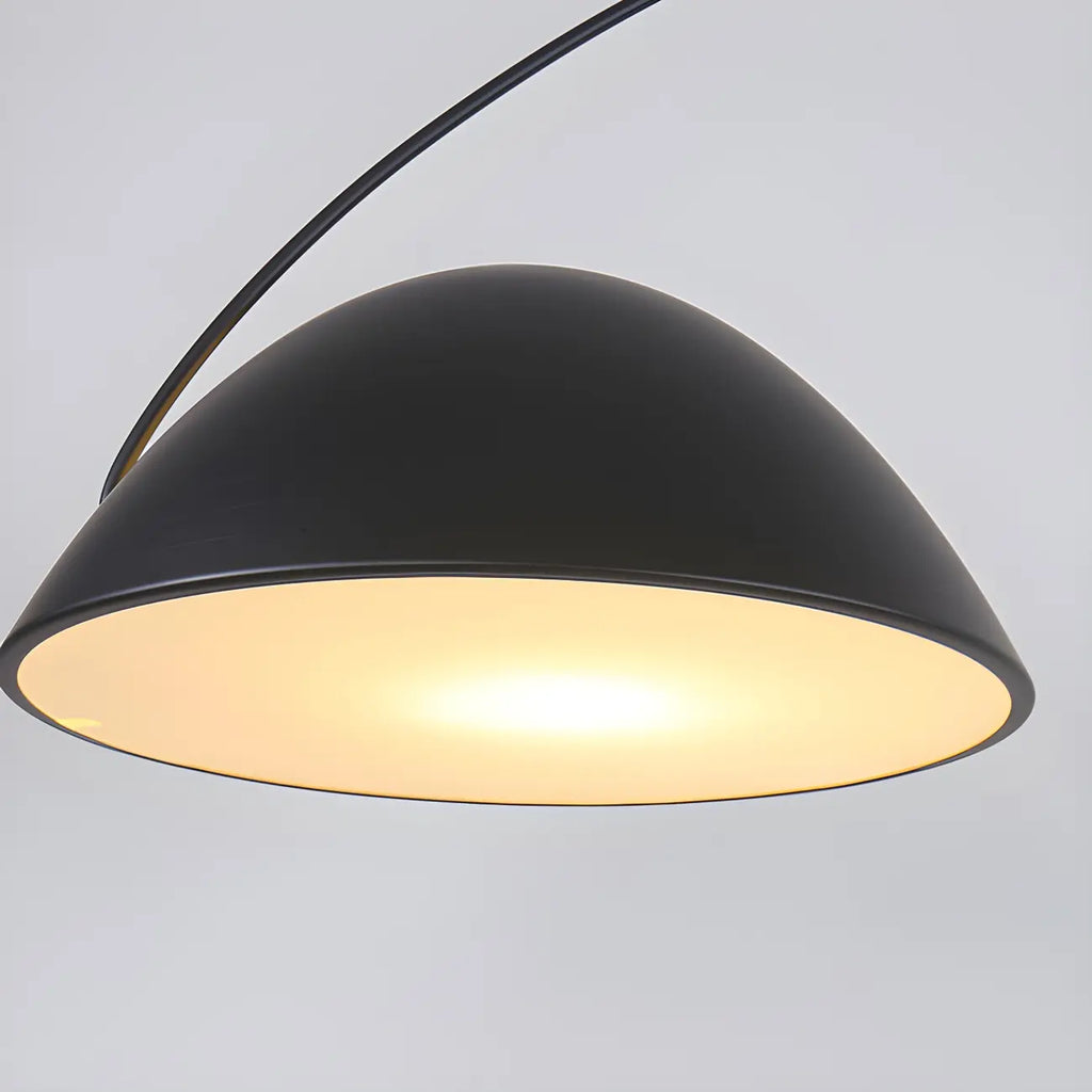 Black Metal Fishing Line Cone Floor Lamp