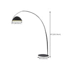 Black Metal Fishing Line Cone Floor Lamp