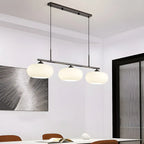 Contemporary Frosted Glass Globe Island Pendant Light