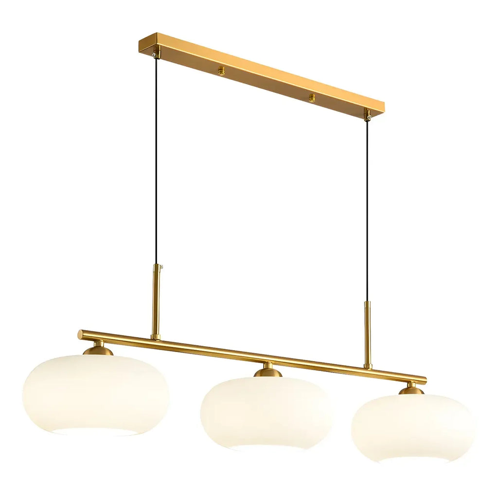 Contemporary Frosted Glass Globe Island Pendant Light