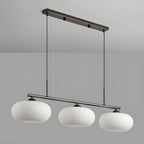 Contemporary Frosted Glass Globe Island Pendant Light