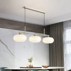 Contemporary Frosted Glass Globe Island Pendant Light