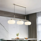 Contemporary Frosted Glass Globe Island Pendant Light