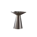 Traditional Golden Round Metal End Table for Living Room