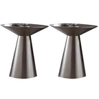 Traditional Golden Round Metal End Table for Living Room
