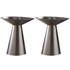 Traditional Golden Round Metal End Table for Living Room