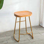 Counter Height Comfortable Metal Wood Glam Bar Stools