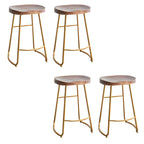 Counter Height Comfortable Metal Wood Glam Bar Stools