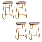 Counter Height Comfortable Metal Wood Glam Bar Stools