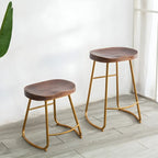 Counter Height Comfortable Metal Wood Glam Bar Stools
