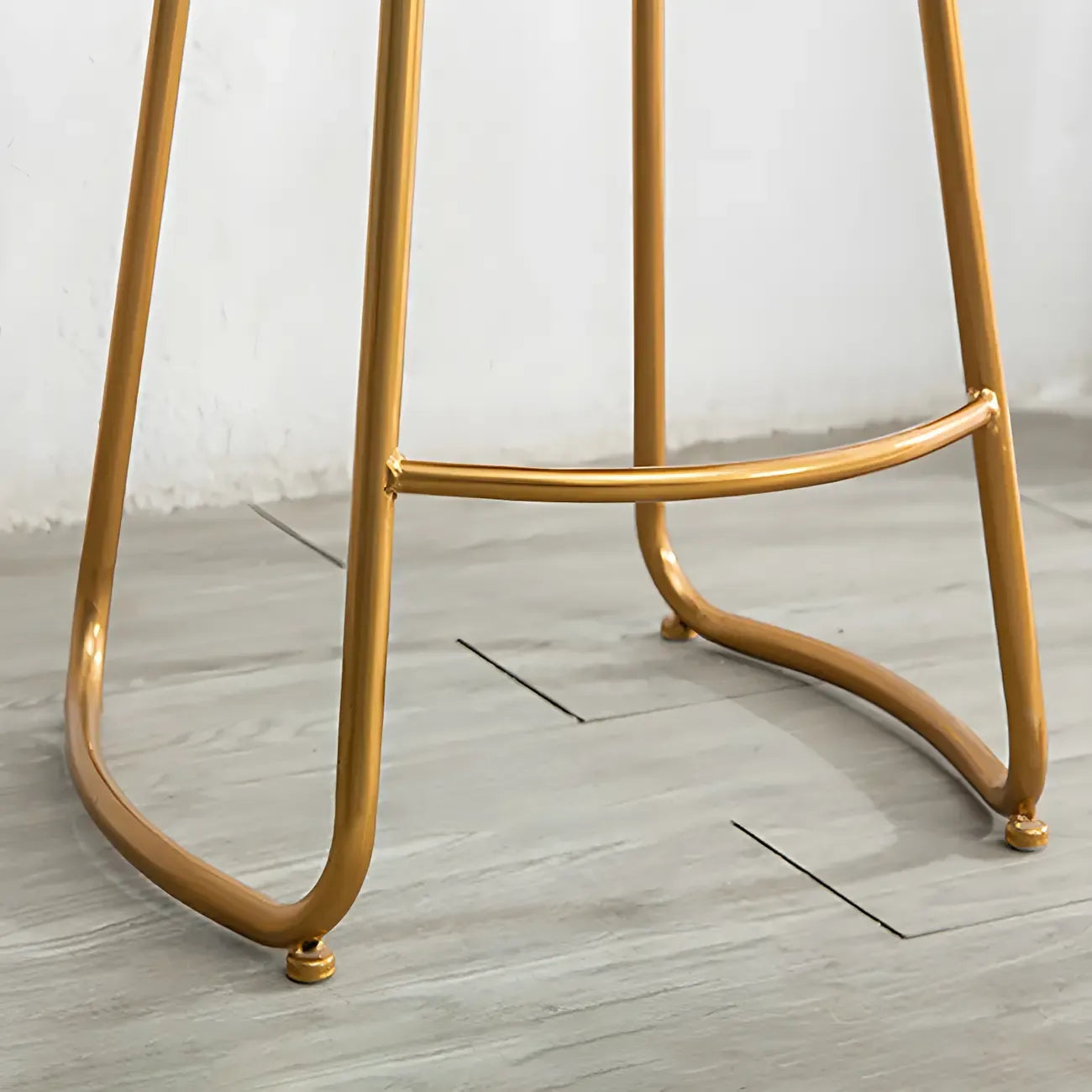 Counter Height Comfortable Metal Wood Glam Bar Stools