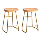 Counter Height Comfortable Metal Wood Glam Bar Stools