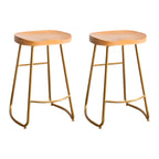Counter Height Comfortable Metal Wood Glam Bar Stools