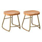Counter Height Comfortable Metal Wood Glam Bar Stools
