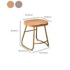 Counter Height Comfortable Metal Wood Glam Bar Stools