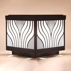 Black Striped Waterproof Solar Outdoor Post Lights