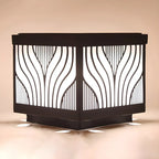 Black Striped Waterproof Solar Outdoor Post Lights