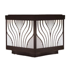 Black Striped Waterproof Solar Outdoor Post Lights