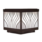 Black Striped Waterproof Solar Outdoor Post Lights