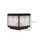 Black Striped Waterproof Solar Outdoor Post Lights