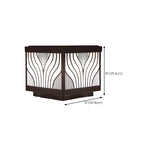 Black Striped Waterproof Solar Outdoor Post Lights