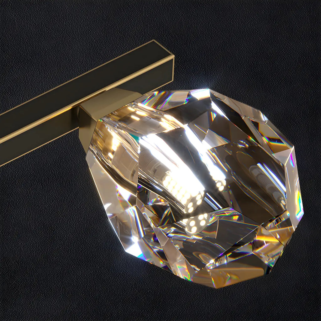 Contemporary Linear Crystal Island Pendant Light