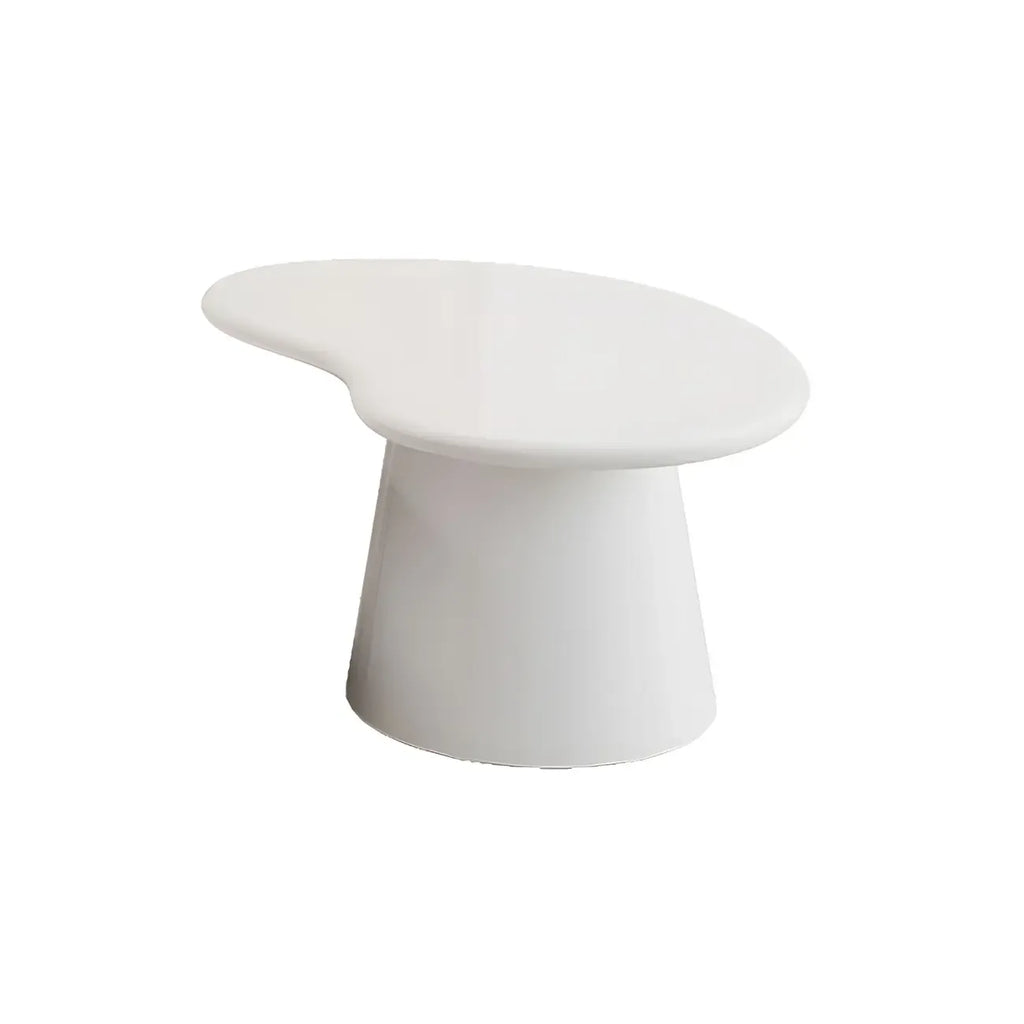 Pure White Round Modern Wood Drawer Coffee Table
