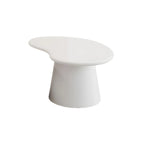 Pure White Round Modern Wood Drawer Coffee Table