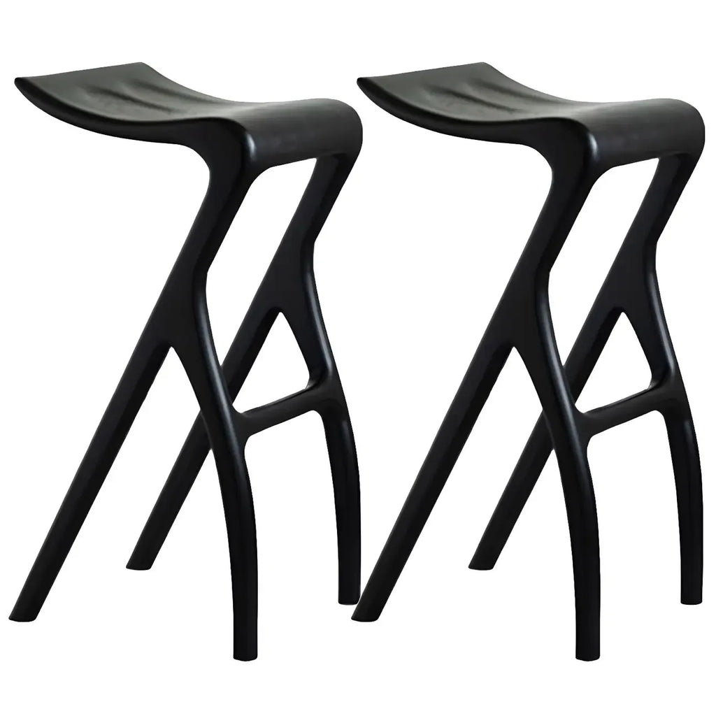 Counter Height Backless Wood Minimalist Bar Stools