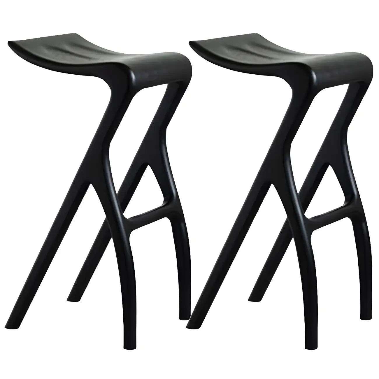 Counter Height Backless Wood Minimalist Bar Stools